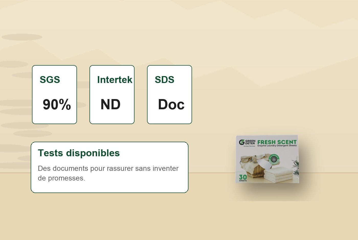 GREEN DETER tests et documents disponibles